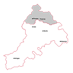 Landkarte der Standorte der EWR Technik in Reutte, Biberwier, Grän, Holzgau, Füssen und Pfronten